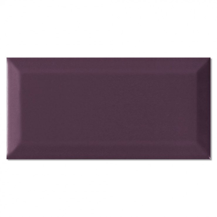 Vægflise Metro Fasat Violet Blank 8x15 cm-0